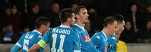 SPORT MIDTJYLLAND NAPOLI ESULTANZA GABBIADINI FOTO MOSCA